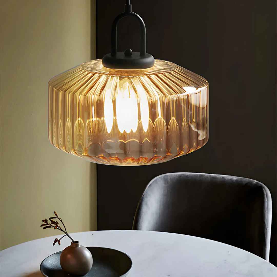 Eloria | Retro Warm-Toned Colored Glass Pendant Lamp