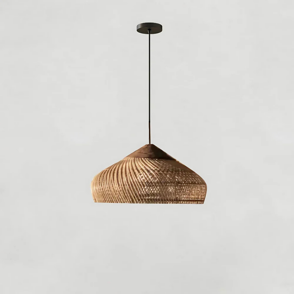 Aurelle Hand-Woven Rattan Boho Pendant Ceiling Light