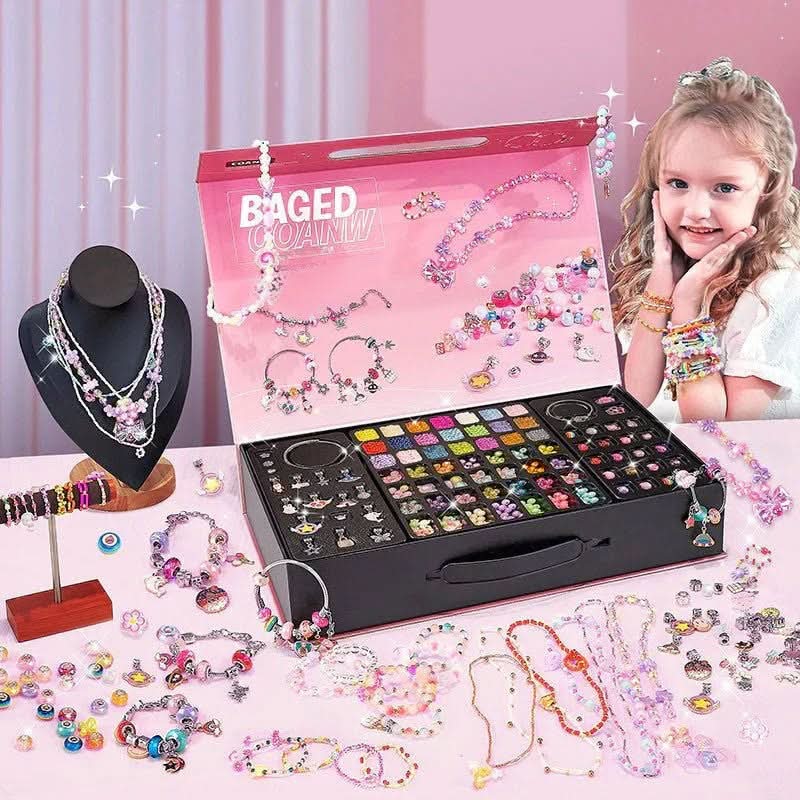 Kit de création de bracelets LuminaCraft — Breloques scintillantes et ensemble de bijoux complet