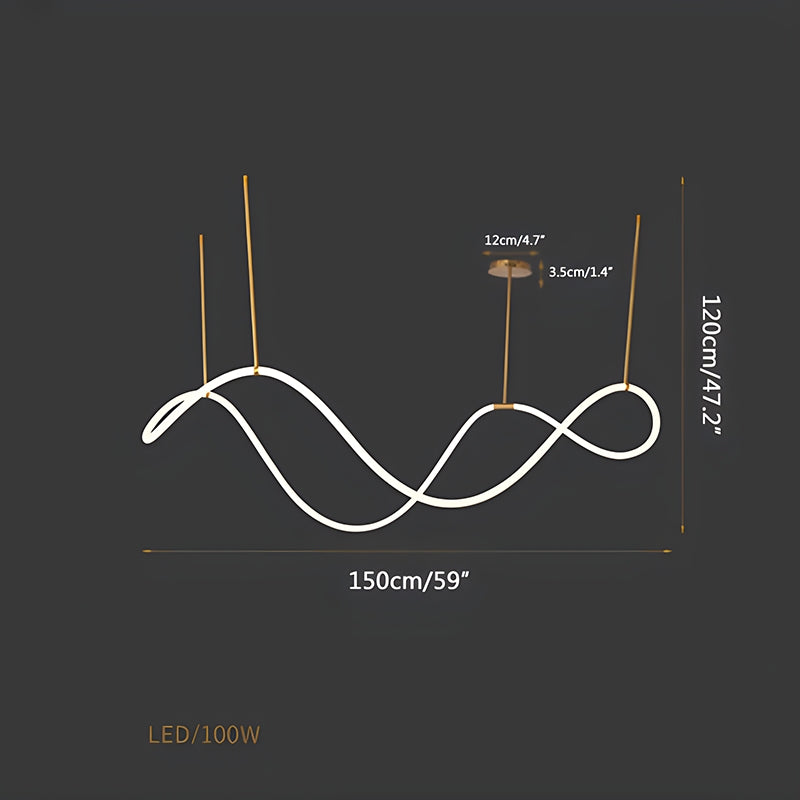 Lampada a sospensione con cavo lungo per sala da pranzo, moderna lampada LED | Ventumra