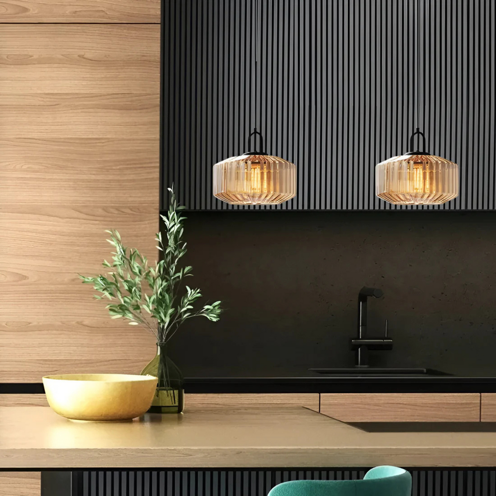 Eloria | Retro Warm-Toned Colored Glass Pendant Lamp