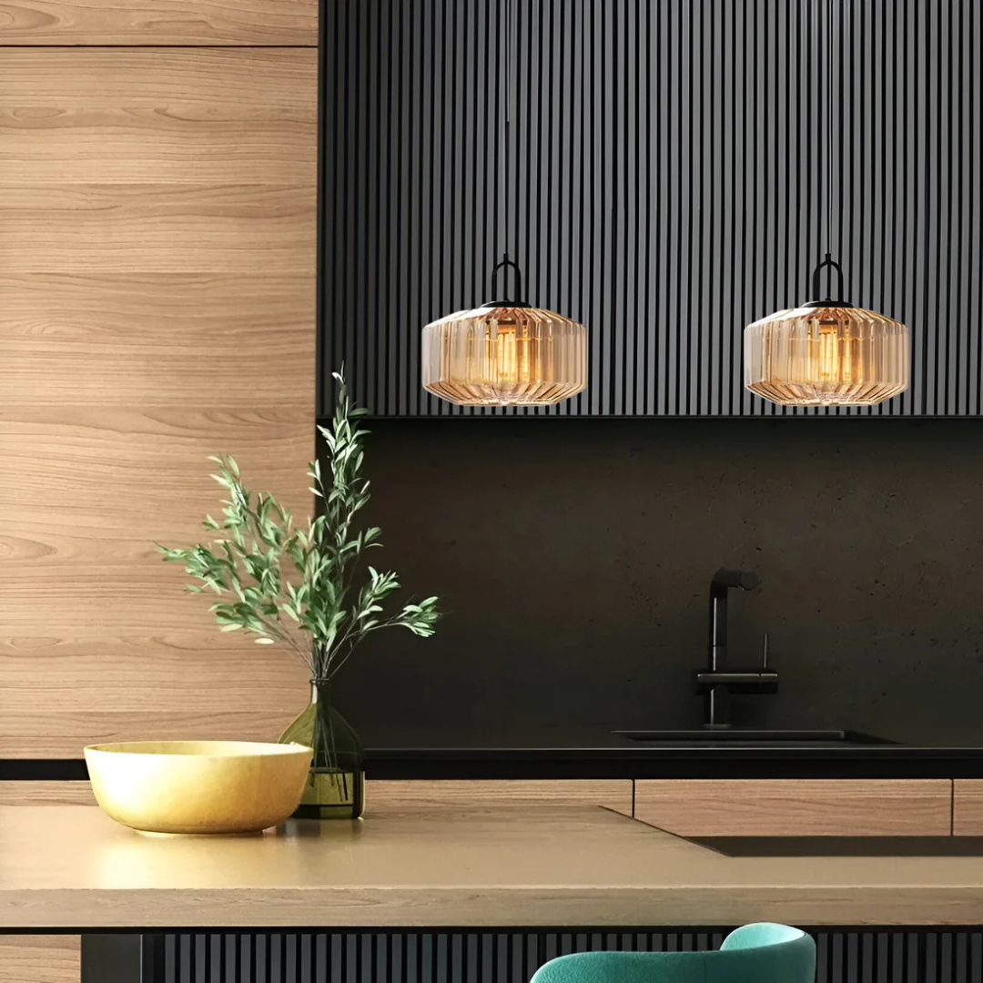 Eloria | Retro Warm-Toned Colored Glass Pendant Lamp