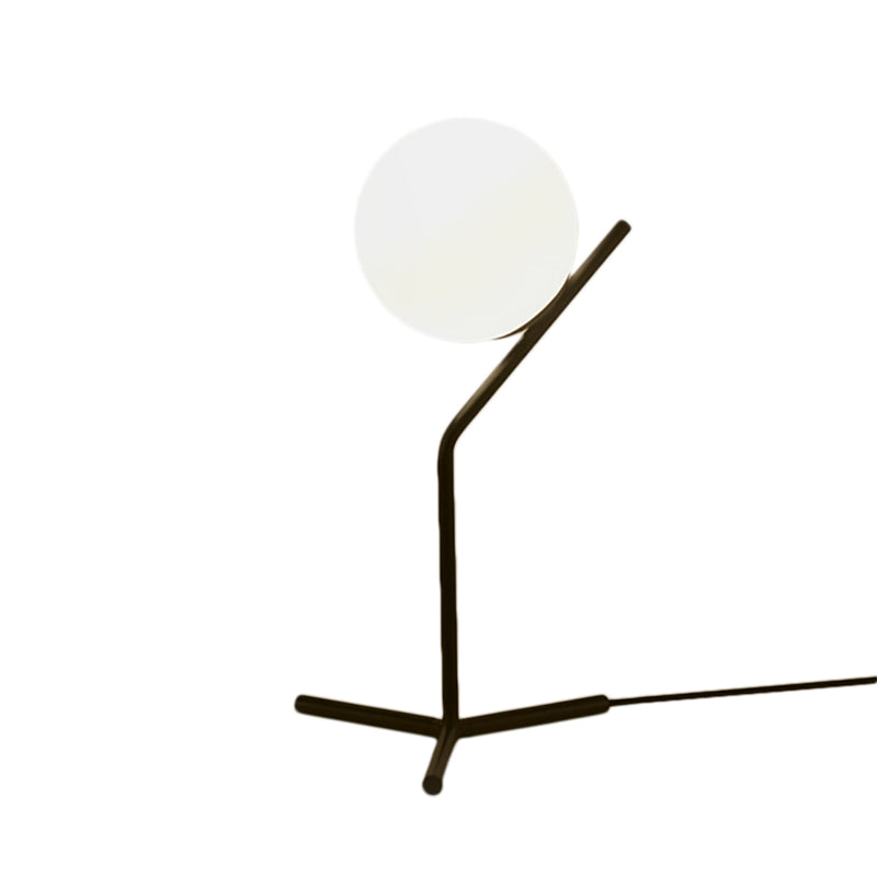 Aurelo Glass Globe Desk Lamp — White Shade, 1 Light