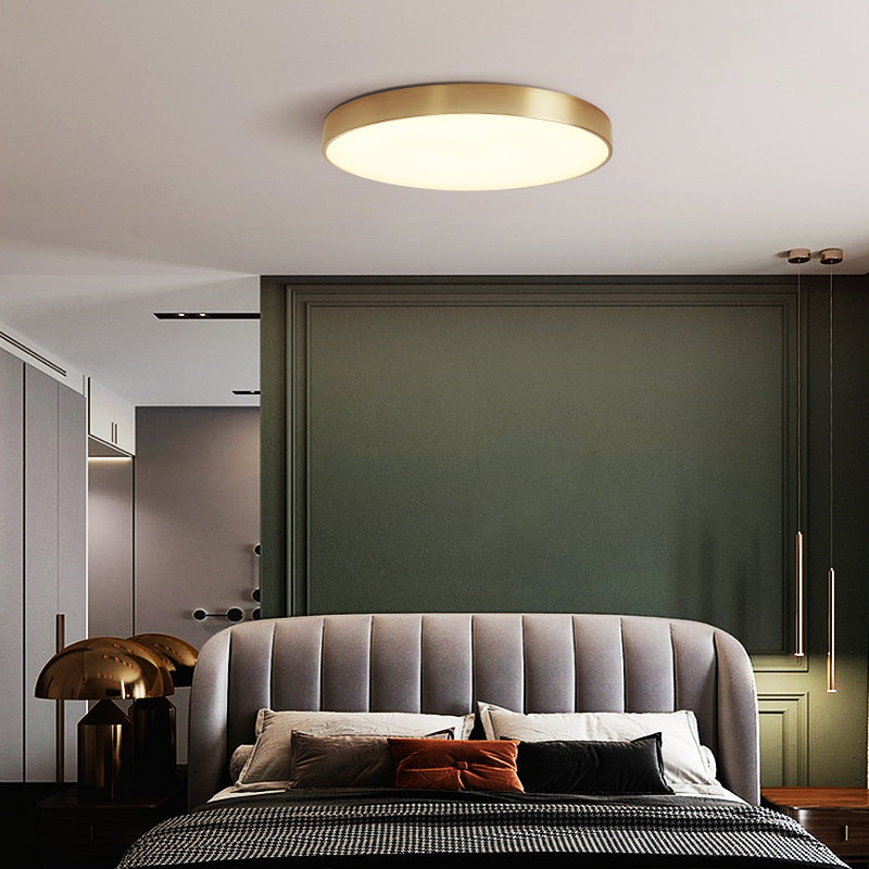 Arisha Nordic LED Gold Round Ceiling Light, Metal & | ventumra