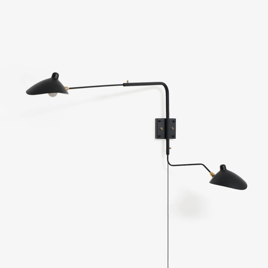 Adjustable Long Arm Metal Wall Sconce with Rotating Shade | Ventumra