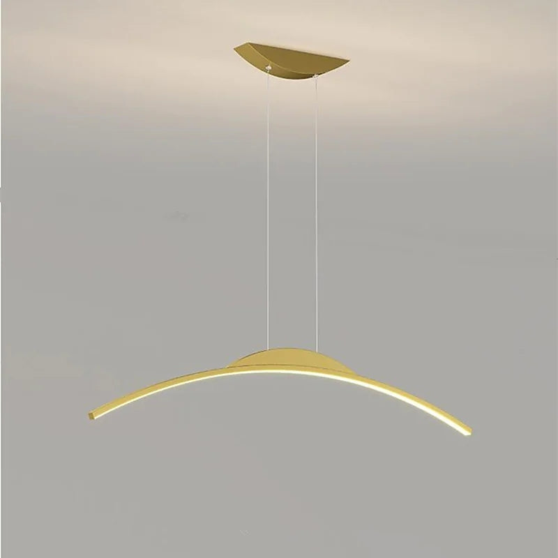 Floa Minimalist Linear Metal Remote Control Pendant Light | ventumra