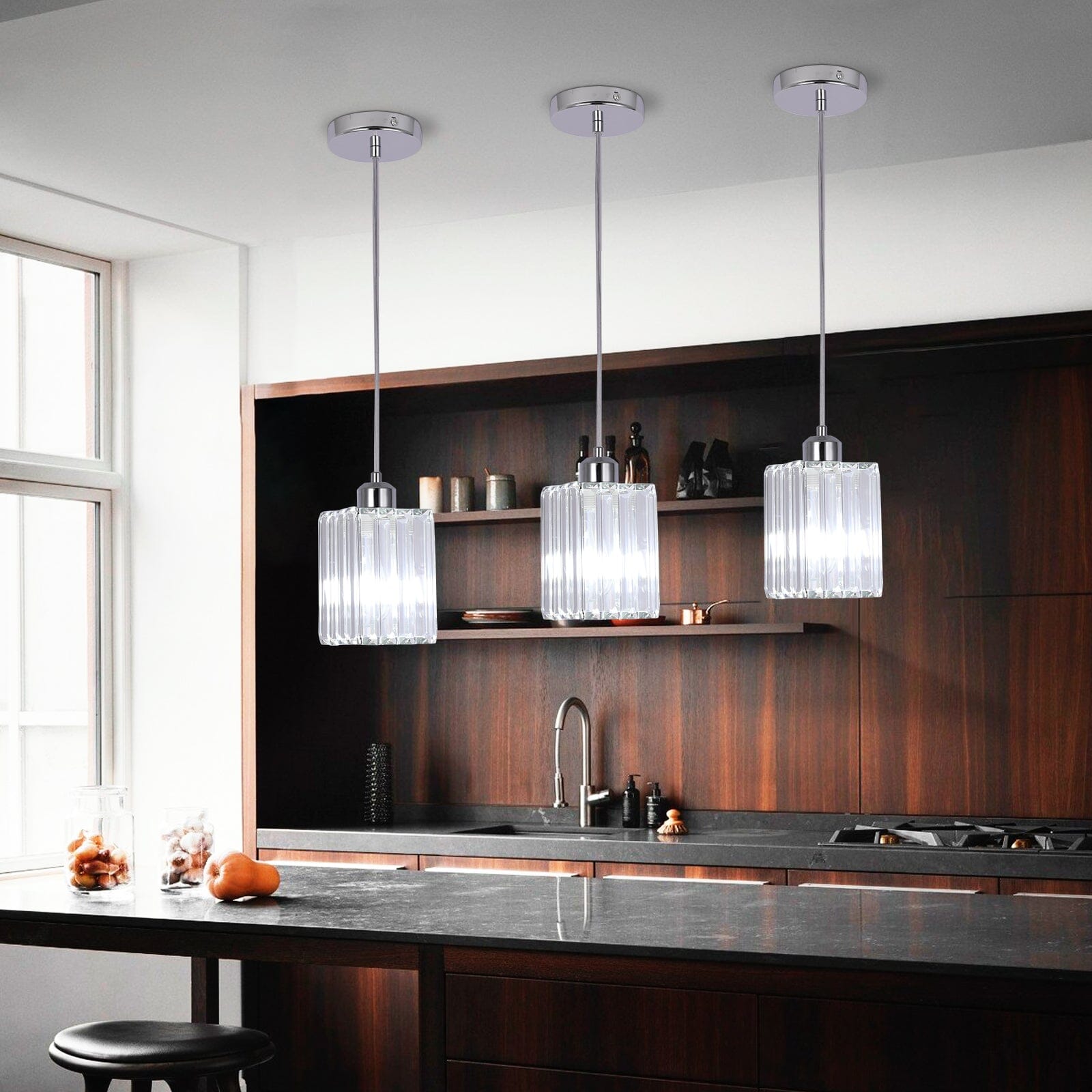 Lumistra Crystal Glass Pendant Light for Living Rooms
