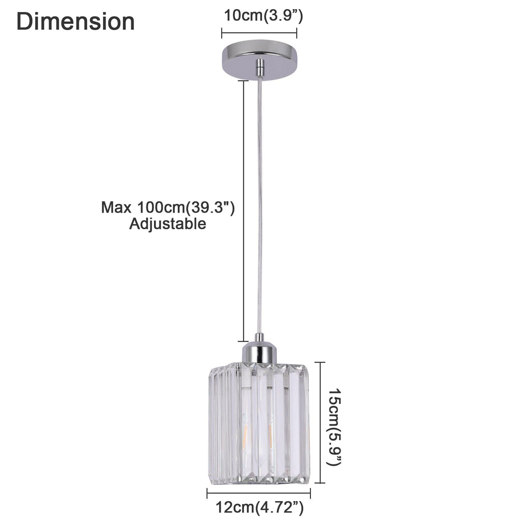 Lumistra Crystal Glass Pendant Light for Living Rooms