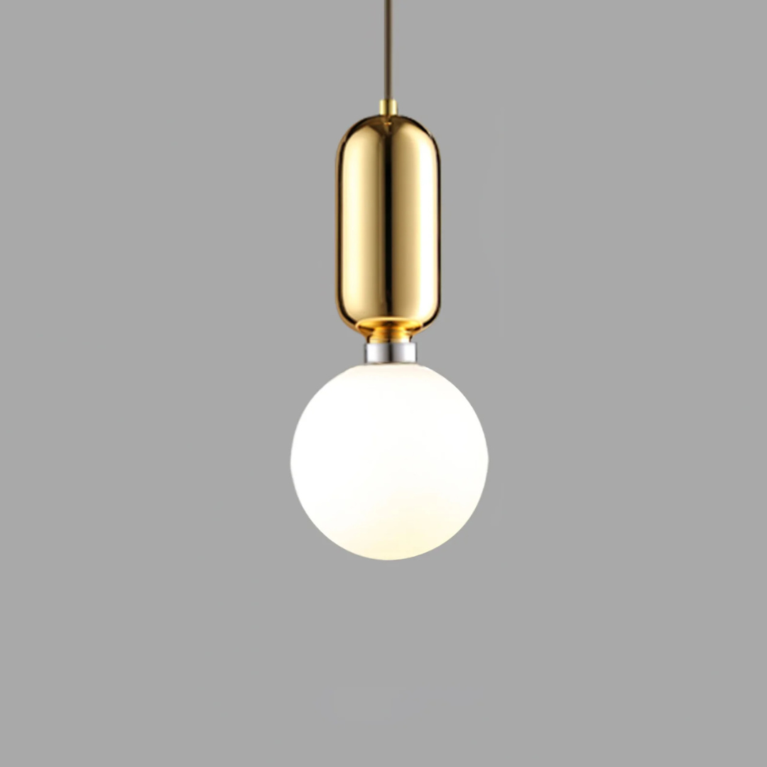 Novae Glass Globe Chandelier Modern Pendant for Dining and Living Areas
