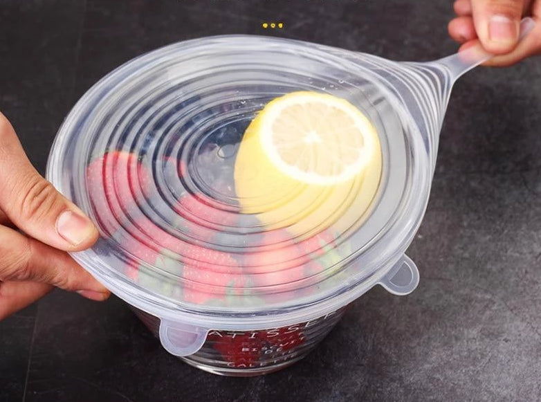 FlexiCover SmartSeal — 6 Reusable Silicone Food Lids