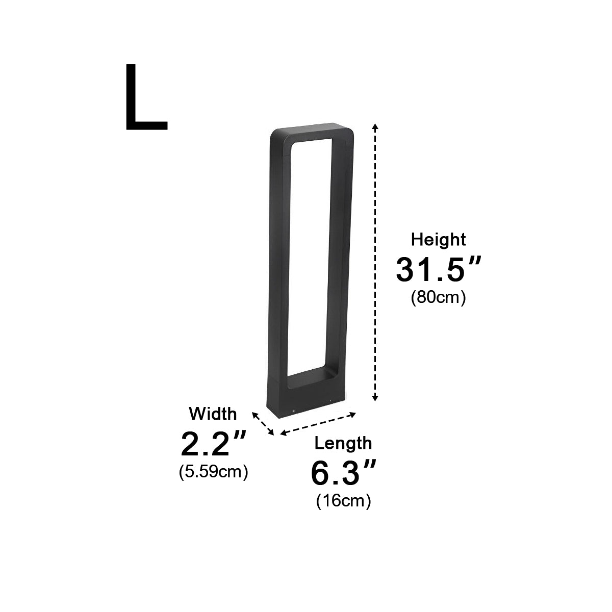 Rectangular Frame Pathway Light | Ventumra