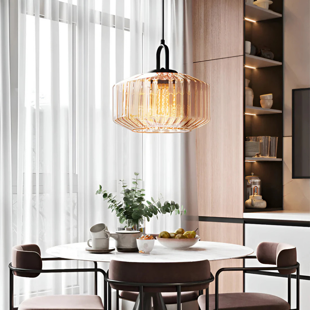 Eloria | Retro Warm-Toned Colored Glass Pendant Lamp