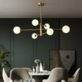 Valentina Modern Glass Shade Pendant Light, Copper/Black | ventumra