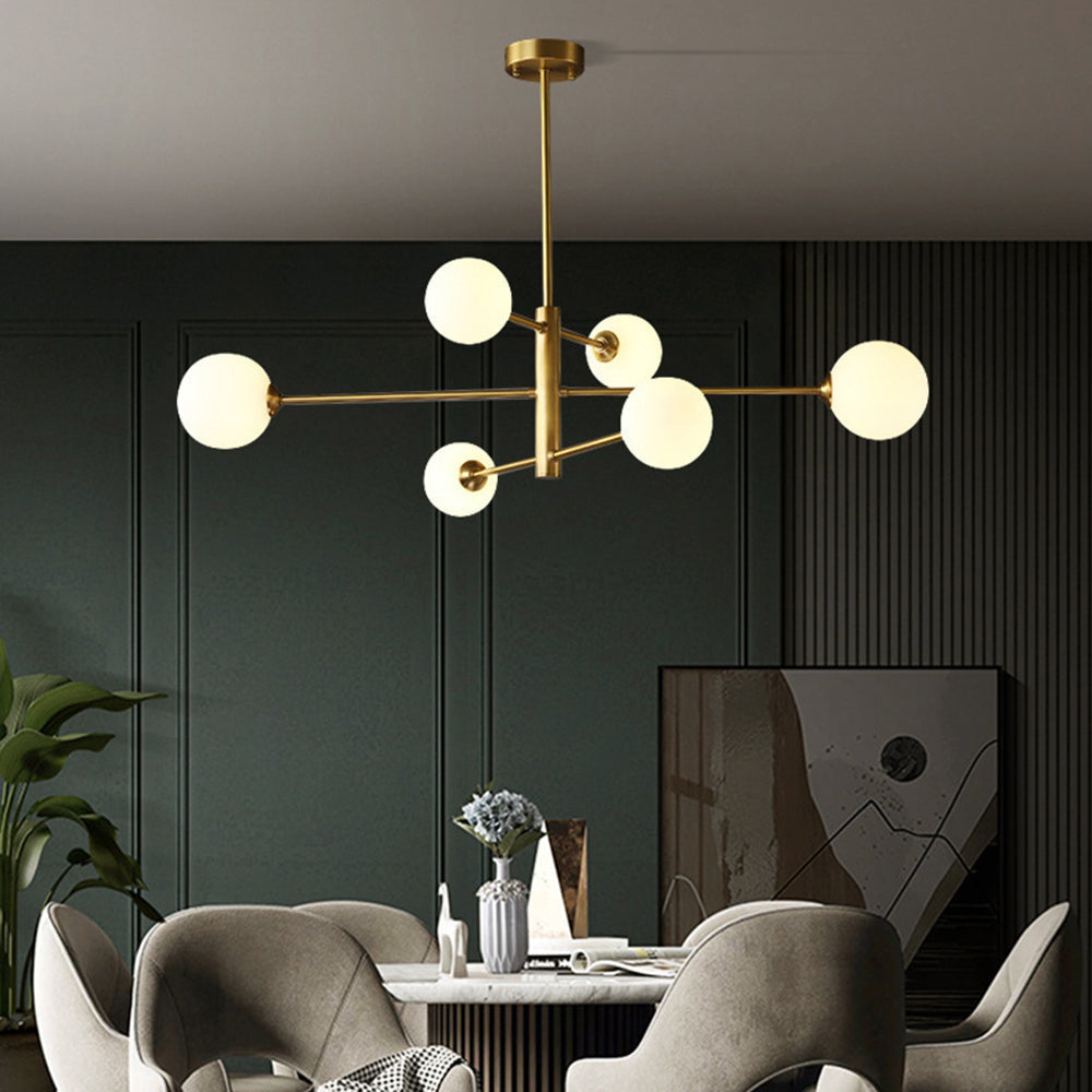 Valentina Modern Glass Shade Pendant Light, Copper/Black | ventumra