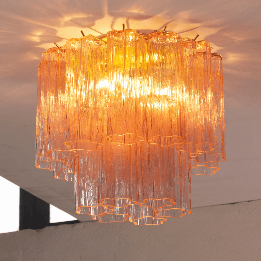 Aurora Tubes Ceiling Lamp Pink Waterfall Style | ventumra