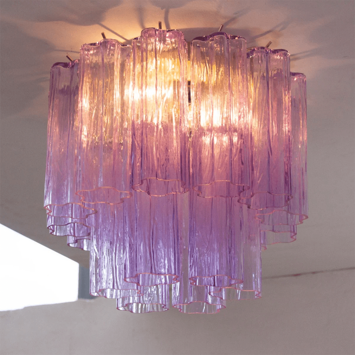 Aurora Tubes Ceiling Lamp Pink Waterfall Style | ventumra