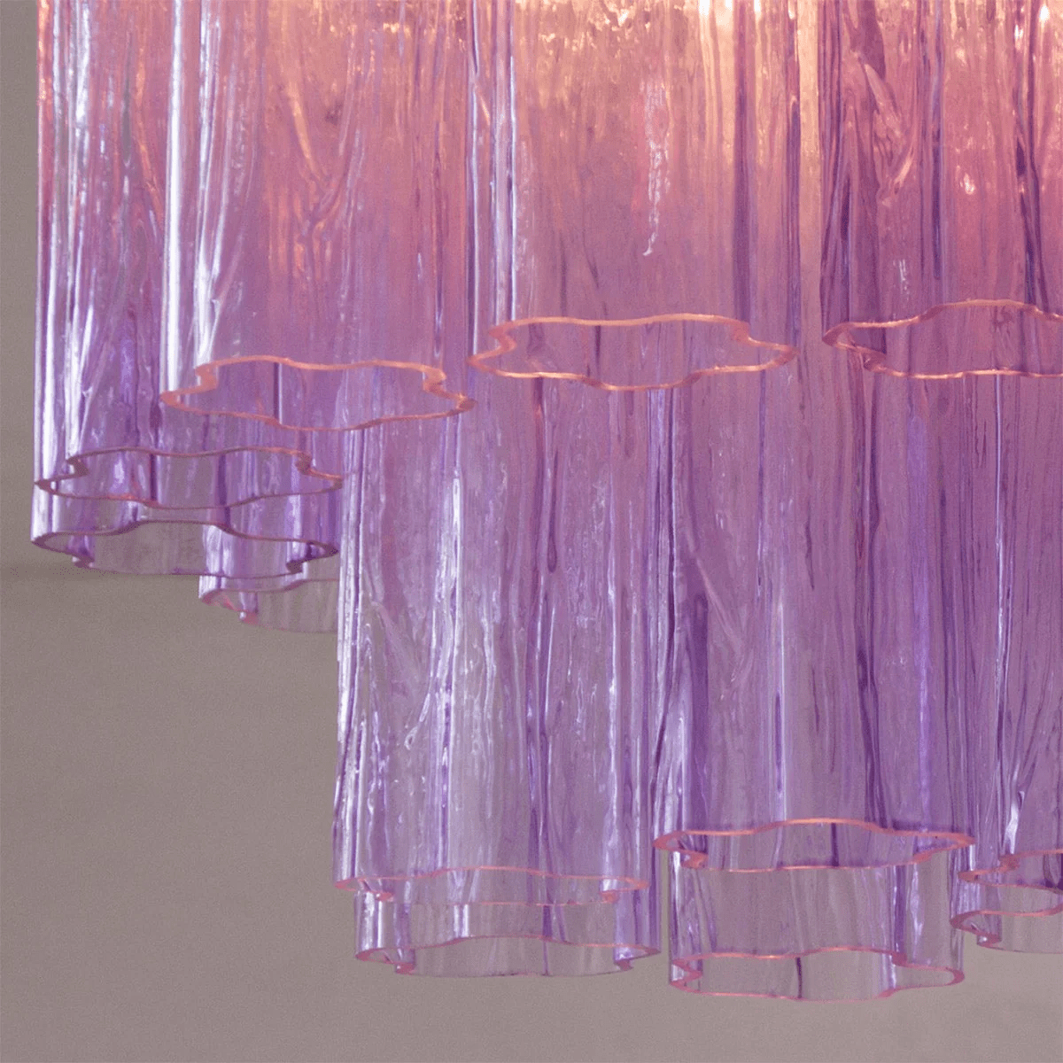 Aurora Tubes Ceiling Lamp Pink Waterfall Style | ventumra