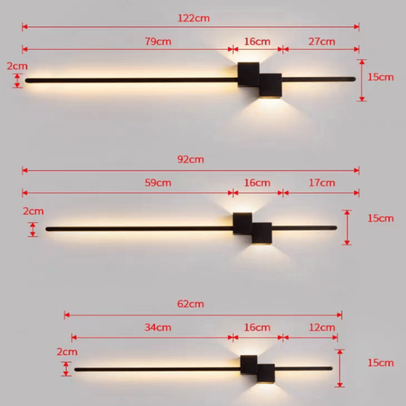 AstraLine Minimalist LED Wall Light – Slender Profile, Soft Diffused Glow