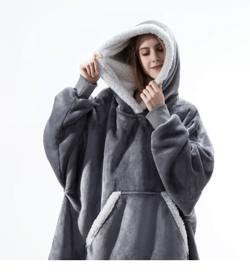 CozyNest Fleece Hoodie Blanket — Mobile Sleeping Quilt Hybrid