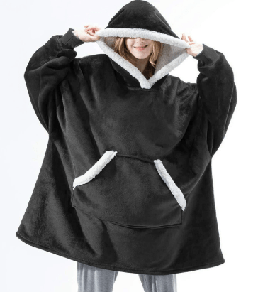 CozyNest Fleece Hoodie Blanket — Mobile Sleeping Quilt Hybrid