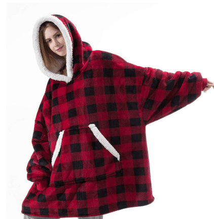 CozyNest Fleece Hoodie Blanket — Mobile Sleeping Quilt Hybrid