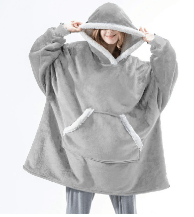 CozyNest Fleece Hoodie Blanket — Mobile Sleeping Quilt Hybrid