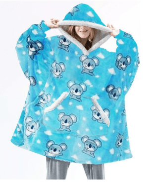 CozyNest Fleece Hoodie Blanket — Mobile Sleeping Quilt Hybrid