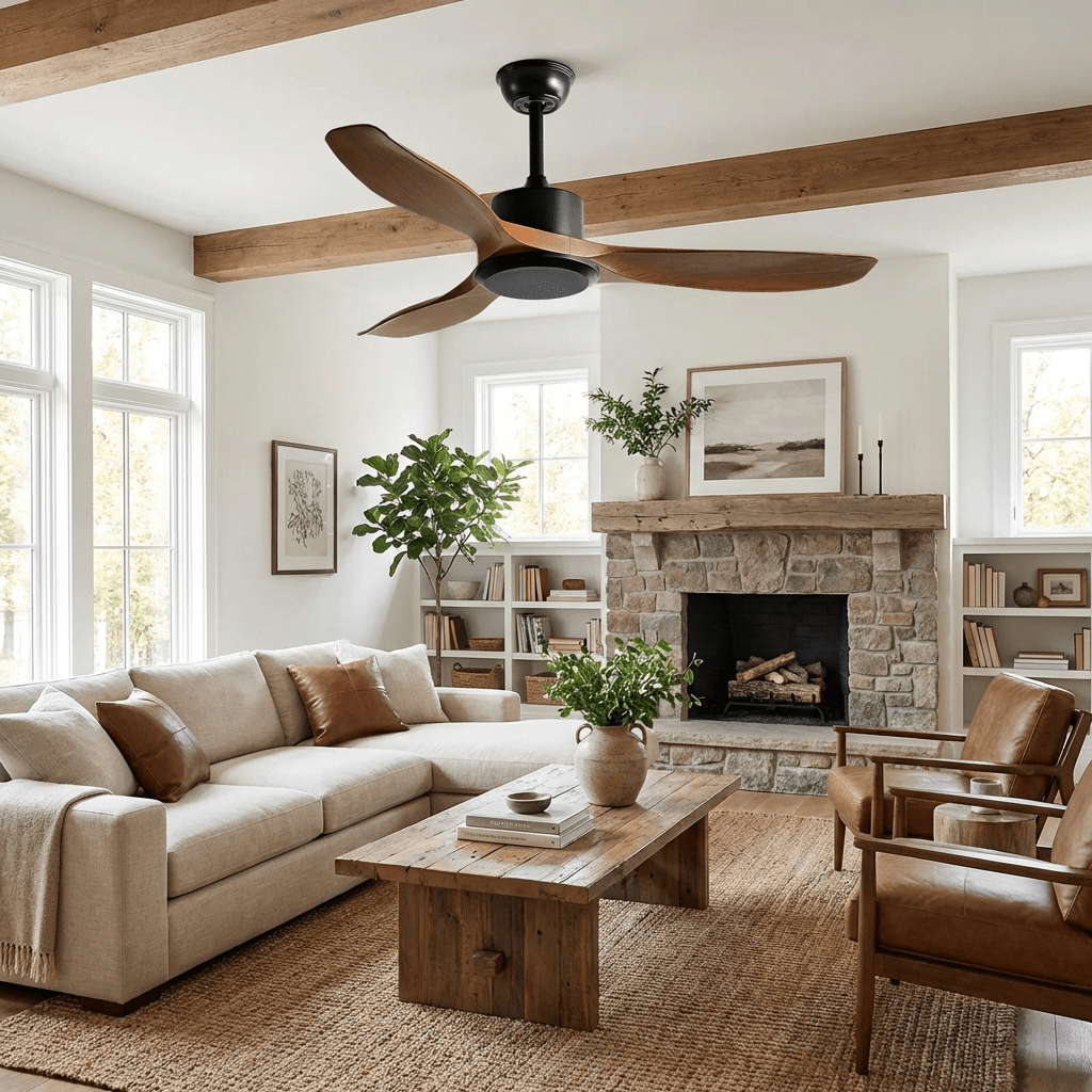 Aero Curve Wood Ceiling Fan | Ventumra