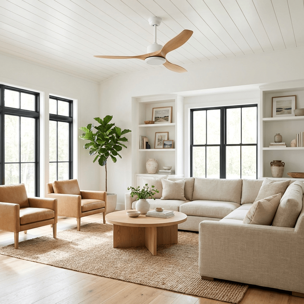 Aero Curve Wood Ceiling Fan | Ventumra