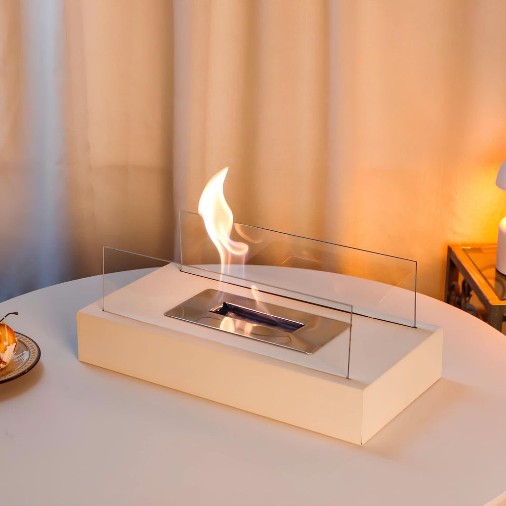 NovaFlame Portable Bioethanol Table Fireplace — Ventless Burner Design