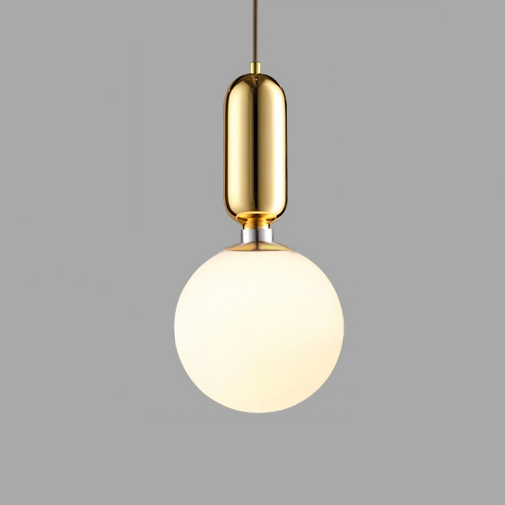 Novae Glass Globe Chandelier Modern Pendant for Dining and Living Areas