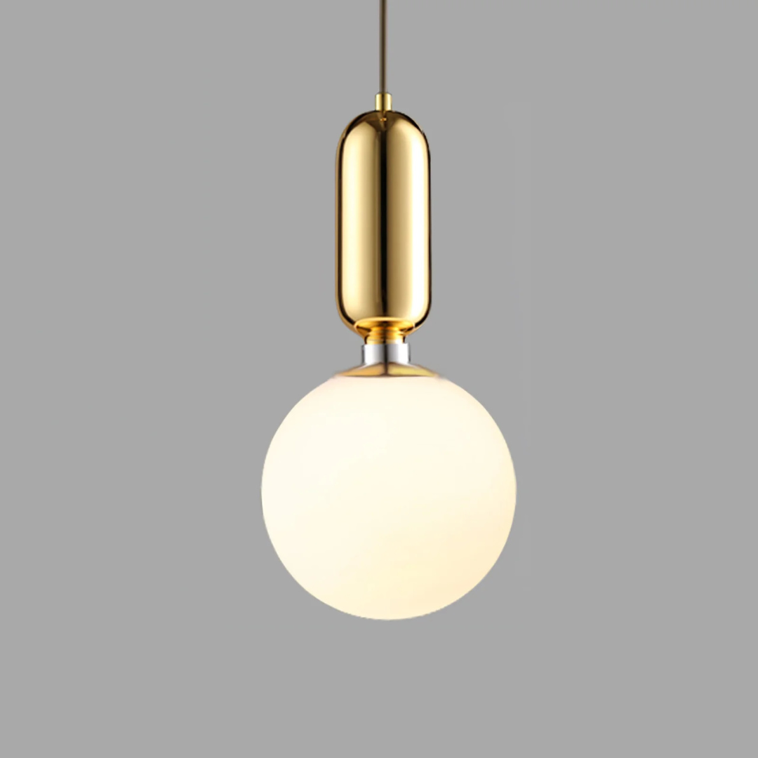 Novae Glass Globe Chandelier Modern Pendant for Dining and Living Areas