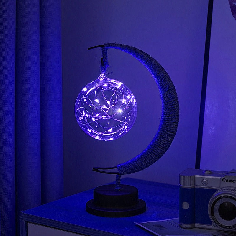 Aurelle | Warm Glass Moon Lamp for Soft Ambient Lighting