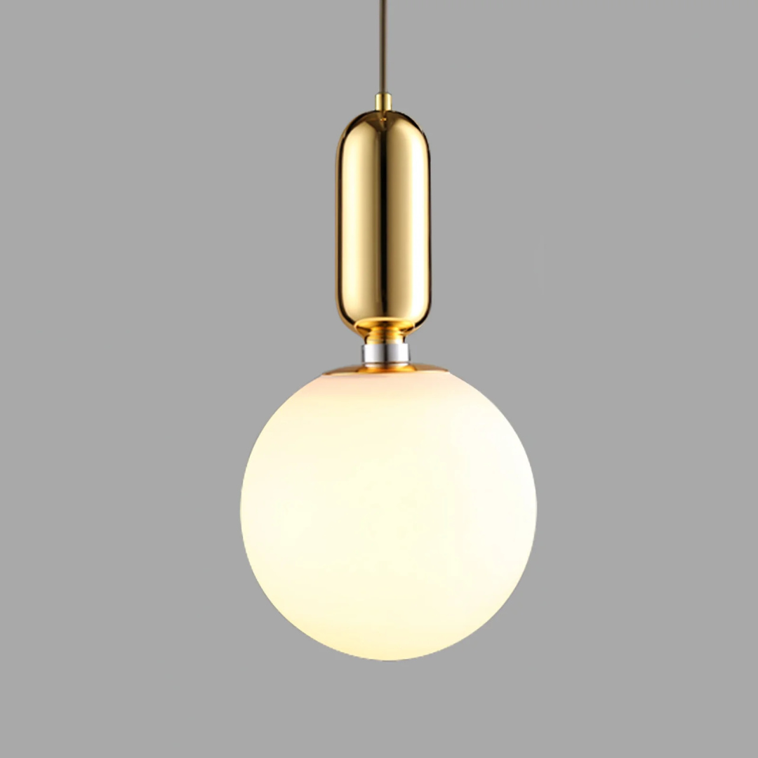 Novae Glass Globe Chandelier Modern Pendant for Dining and Living Areas