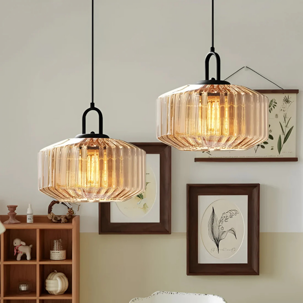 Eloria | Retro Warm-Toned Colored Glass Pendant Lamp