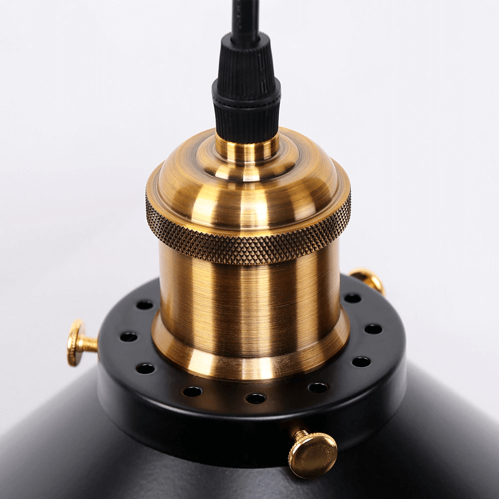 Elora Brass Cone Pendant Light in Vintage Industrial Style