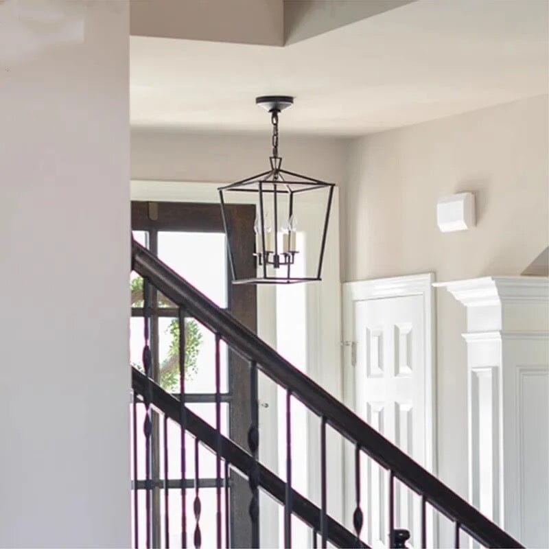 Asteron Retro Candle Cage Pendant Light for Dining Rooms