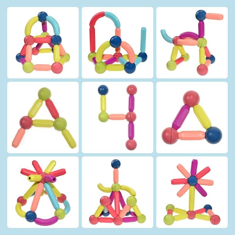 NovaStix Magnetische Kreativstäbchen - Ineinandergreifende geometrische Formen