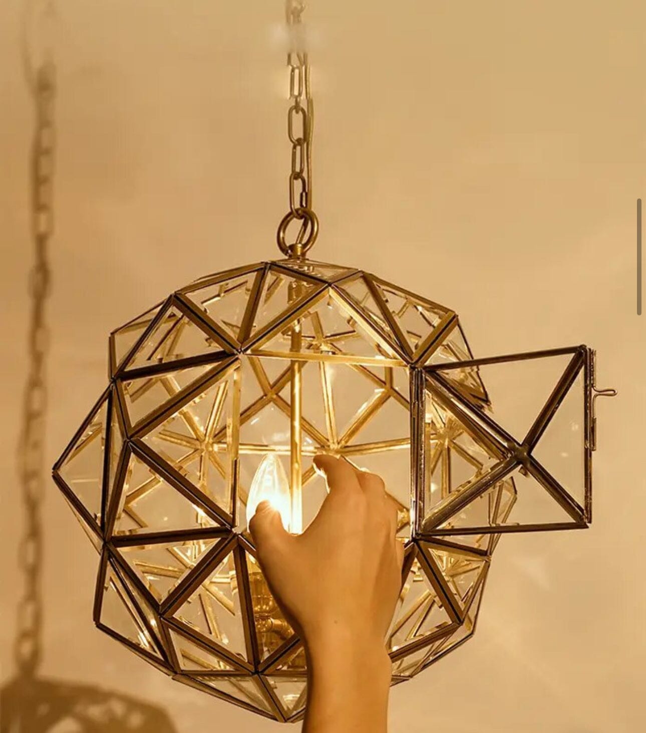 Nyra Prism Glass Pendant Light for Indoor and Outdoor