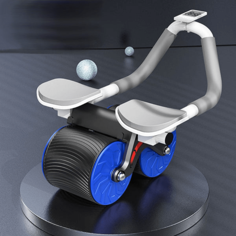 PulseFlex Fitness Roller — Spring-Assisted Design and Integrated Return Mechanism for Abdominal and Hip Training