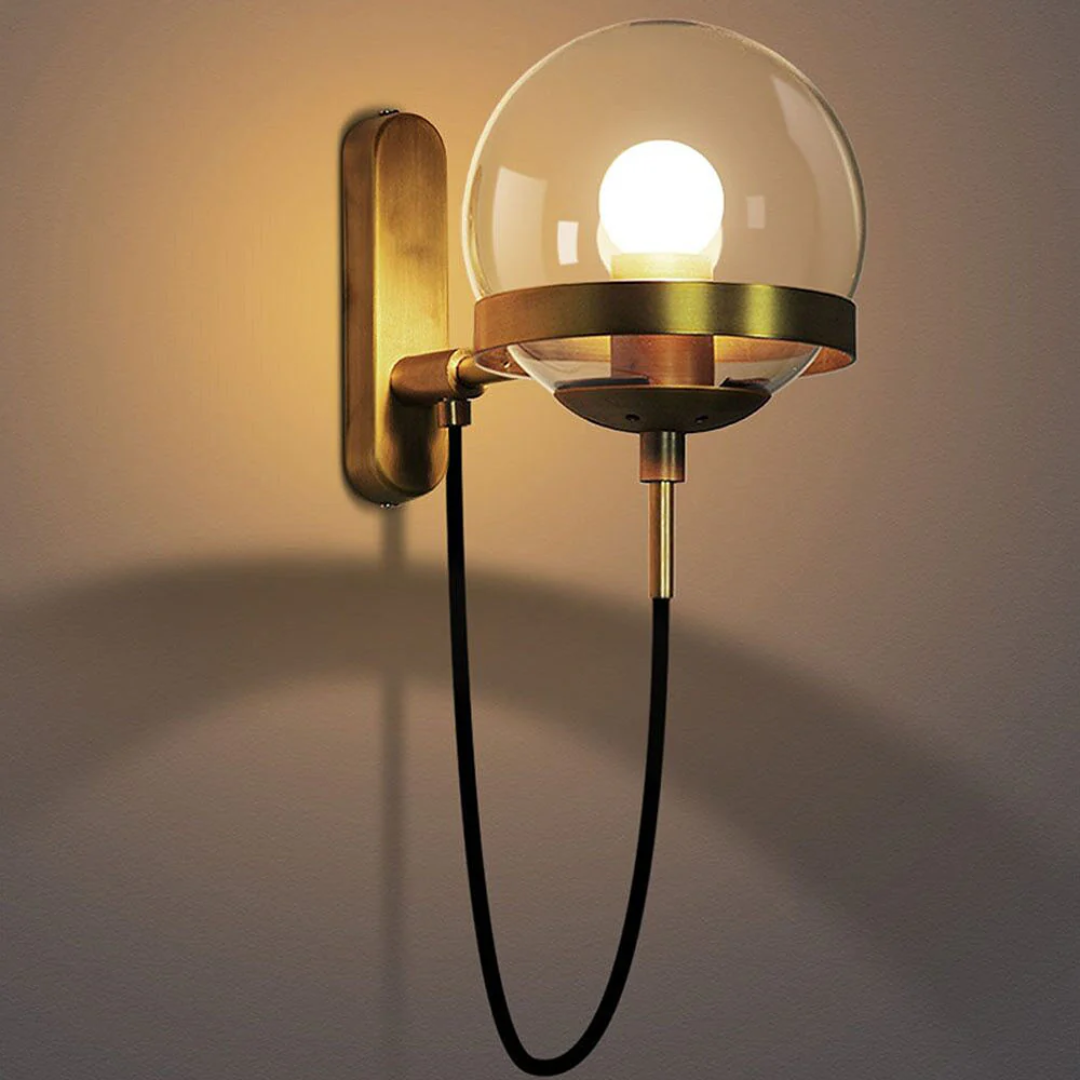 Aurelin | Modern Glass Globe Wall Lamp For Cozy Rooms