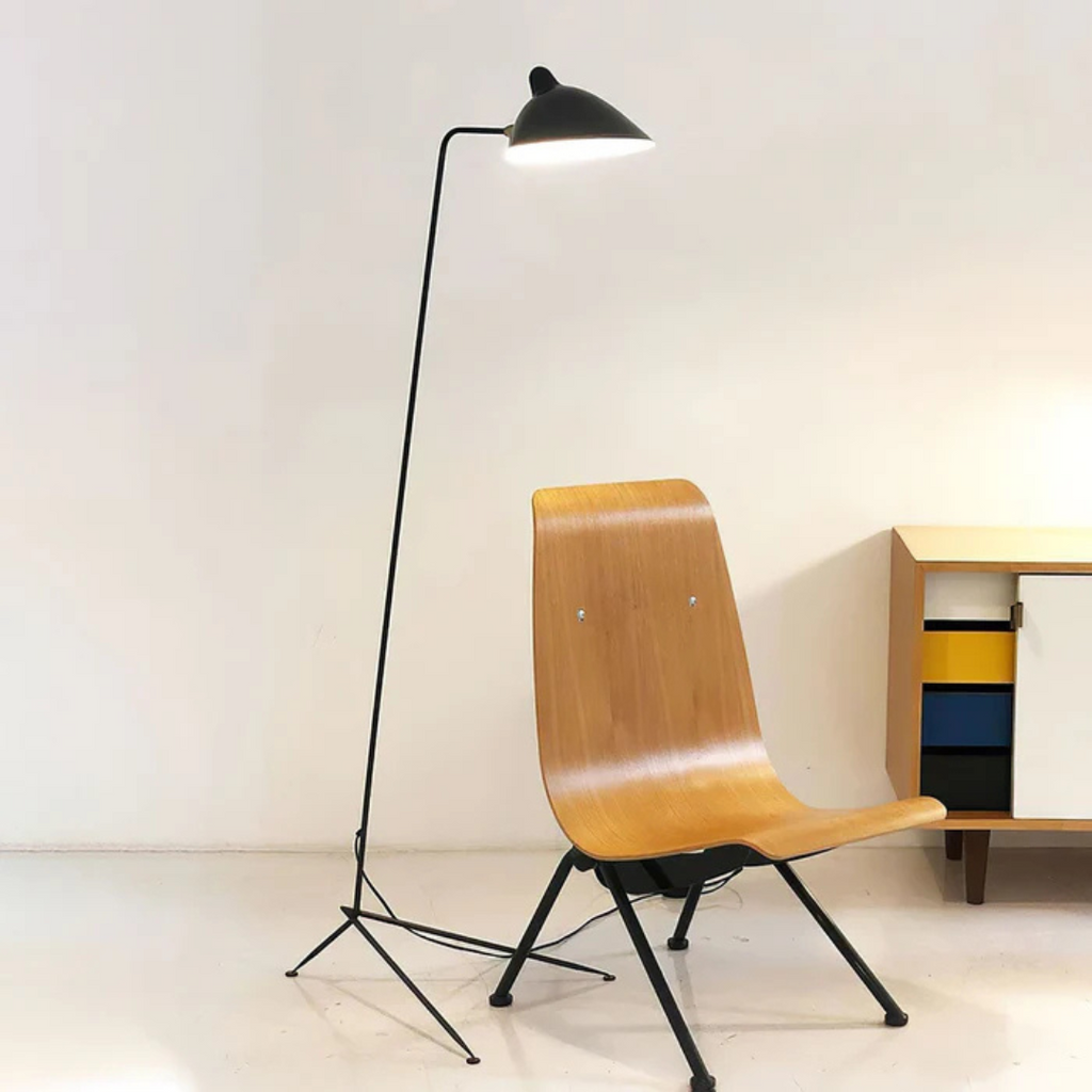 Tavona | Minimalist Black Floor Lamp With Adjustable Arms