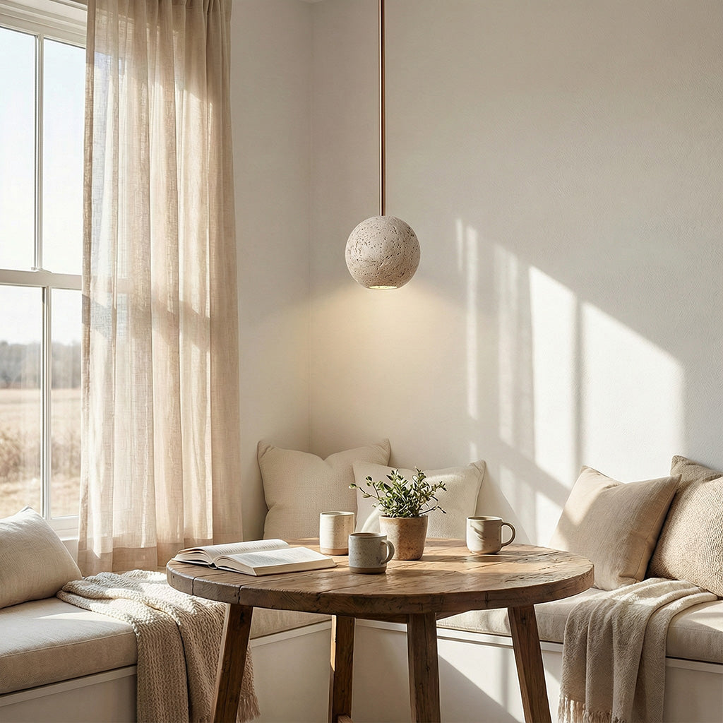 Refined Travertine  Pendant Light | Ventumra