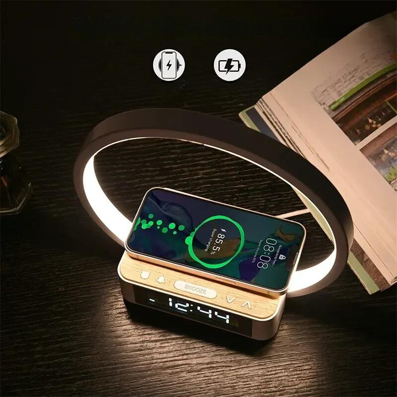 SolaraBeam 3 In 1 Night Lamp With Wireless Charging And Alarm