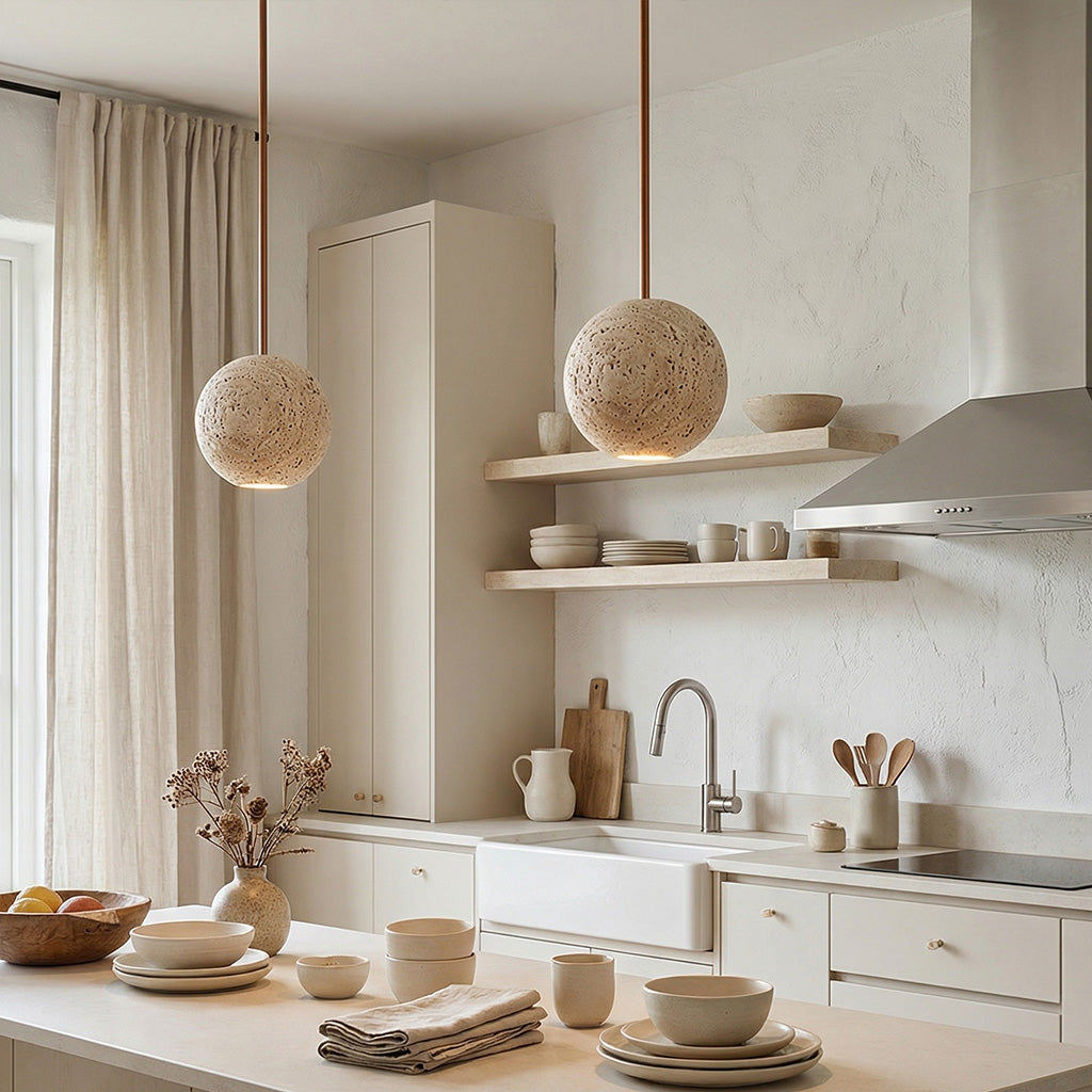 Refined Travertine  Pendant Light | Ventumra