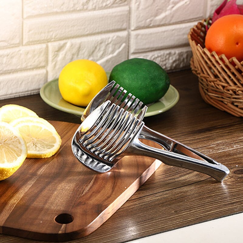 QuickSlice Stainless Steel Vegetable Slicer — Ergonomic Handle