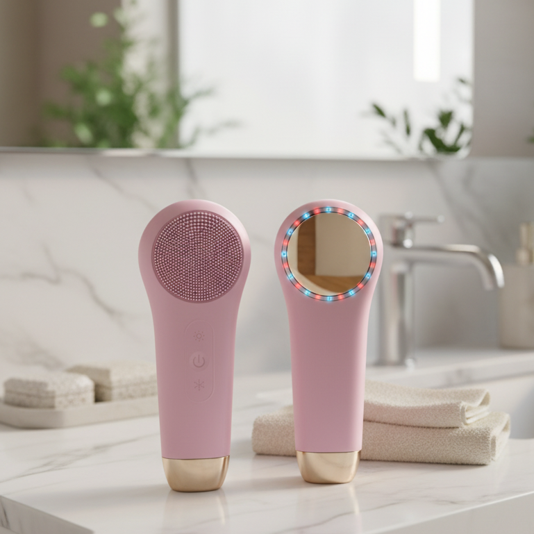 LumaGlow 3-In-1 Facial Brush — Pore Cleansing, Soothing Massage & Treatment