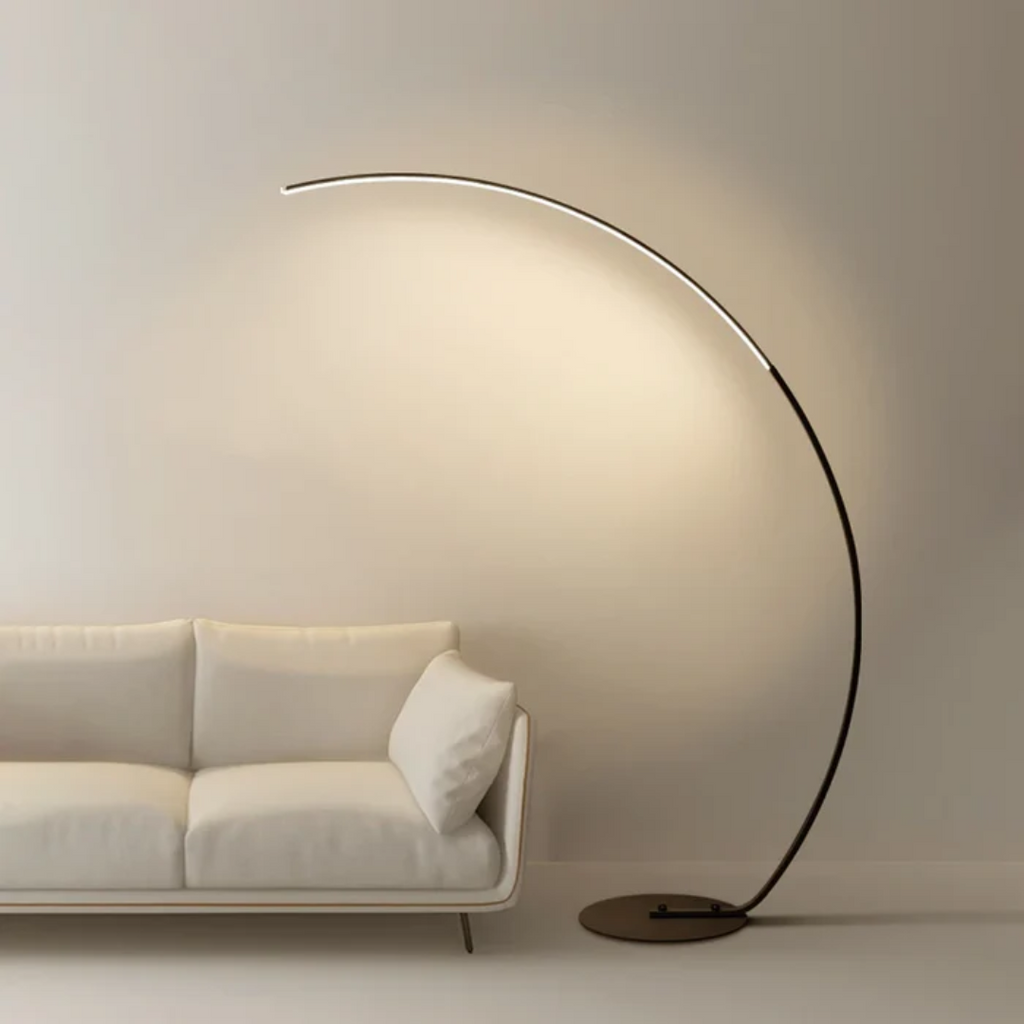 Lumera Minimalist Arc LED Floor Lamp For Living Room