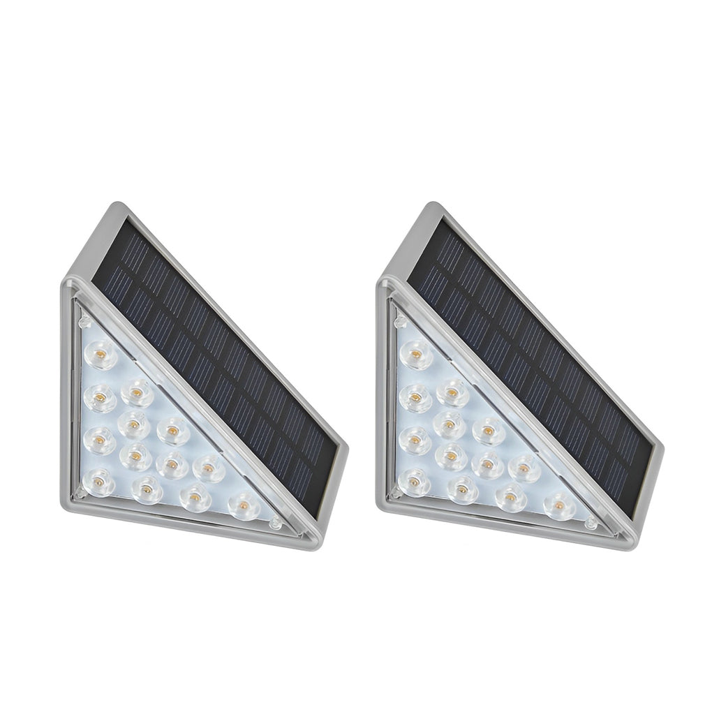 Triangular Solar LED Step Light — Waterproof Outdoor Lighting