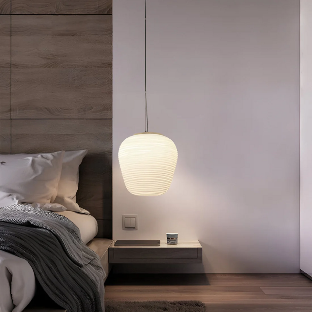 Svela | Scandinavian Opal Glass Pendant Lamp For Dining